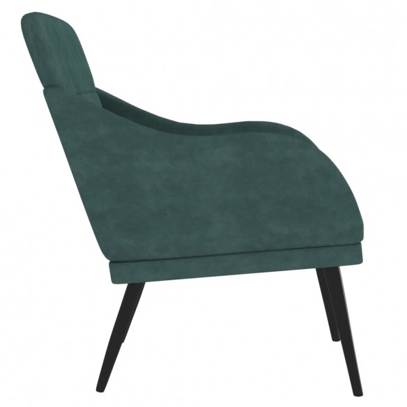 Fauteuil Vert foncé 63x76x80 cm Velours