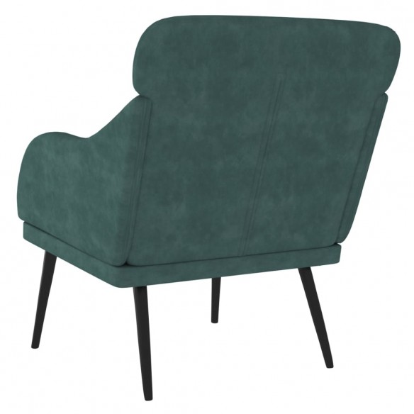 Fauteuil Vert foncé 63x76x80 cm Velours