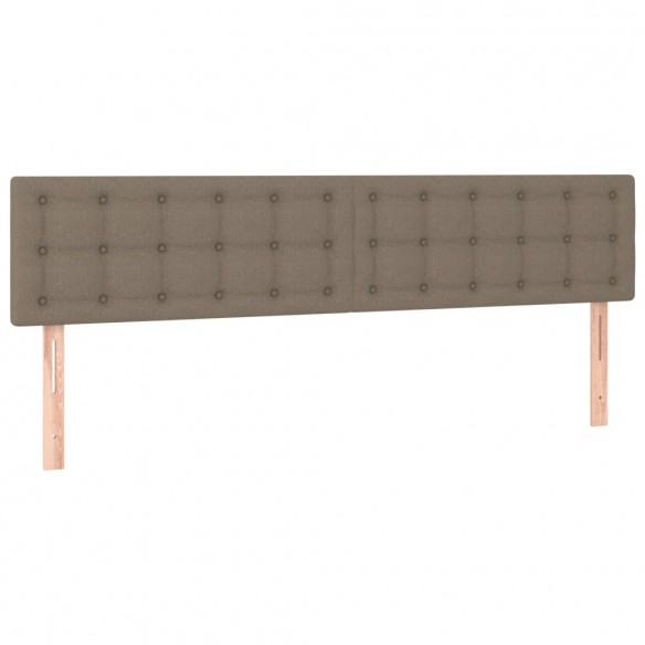 Cadre de lit avec matelas Taupe 160x200 cm Tissu