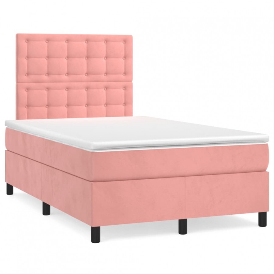 Cadre de lit avec matelas rose...