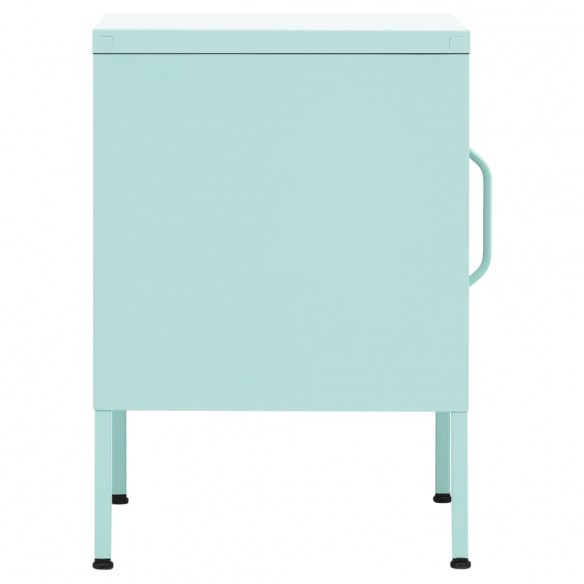 Table de chevet Vert menthe 35x35x51 cm Acier