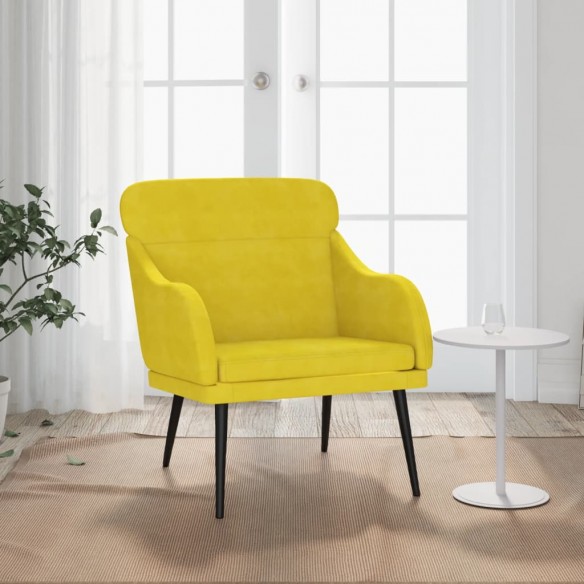 Fauteuil Jaune 63x76x80 cm Velours