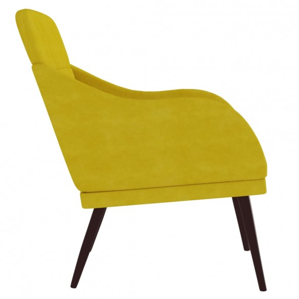 Fauteuil Jaune 63x76x80 cm Velours