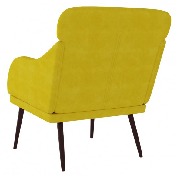 Fauteuil Jaune 63x76x80 cm Velours