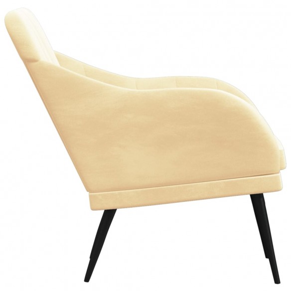 Fauteuil Crème 63x76x80 cm Velours