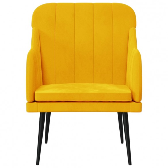 Fauteuil Jaune 63x76x80 cm Velours