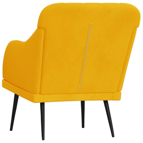 Fauteuil Jaune 63x76x80 cm Velours