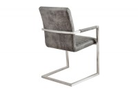 Lot 4 chaises contemporaines coloris gris antique en microfibre