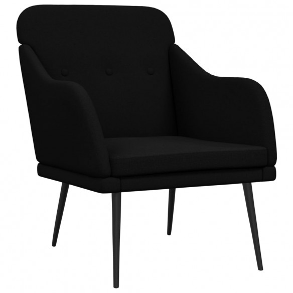 Fauteuil Noir 63x76x80 cm Tissu