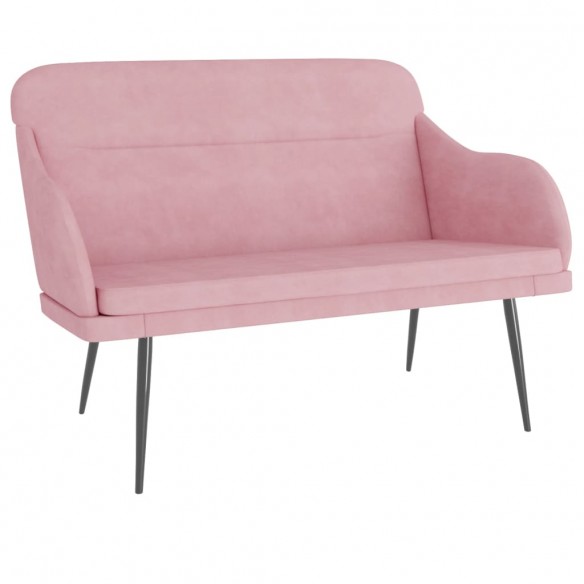 Banc Rose 110x76x80 cm Velours