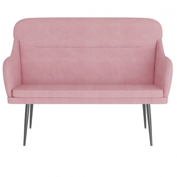 Banc Rose 110x76x80 cm Velours