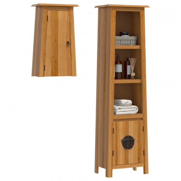 Ensemble de meubles de salle de bain 2 pcs bois de pin massif