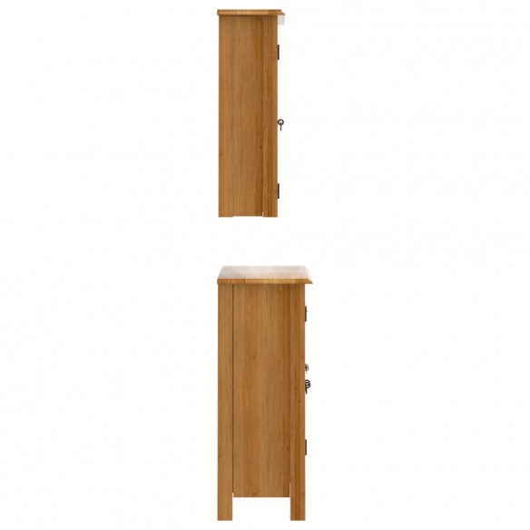 Ensemble de meubles de salle de bain 3 pcs bois de pin massif