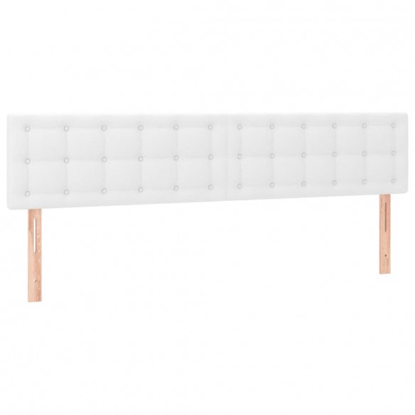 Cadre de lit avec matelas blanc 120x190cm similicuir