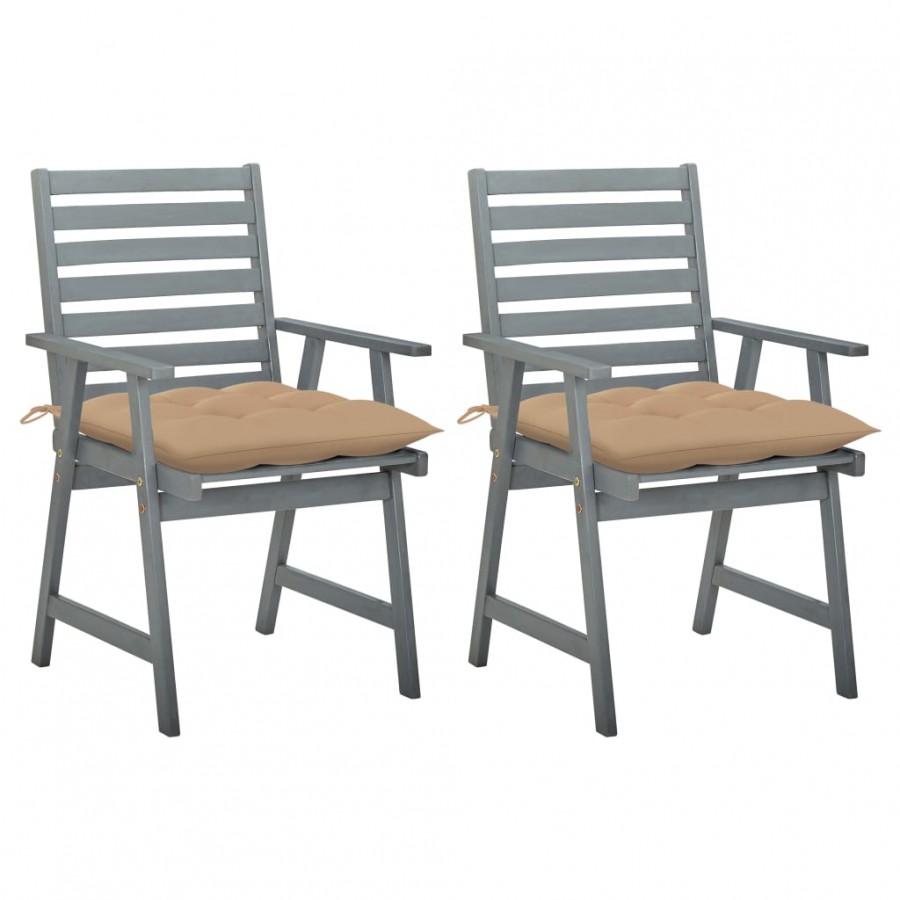 Chaises à dîner d'extérieur 2 pcs...