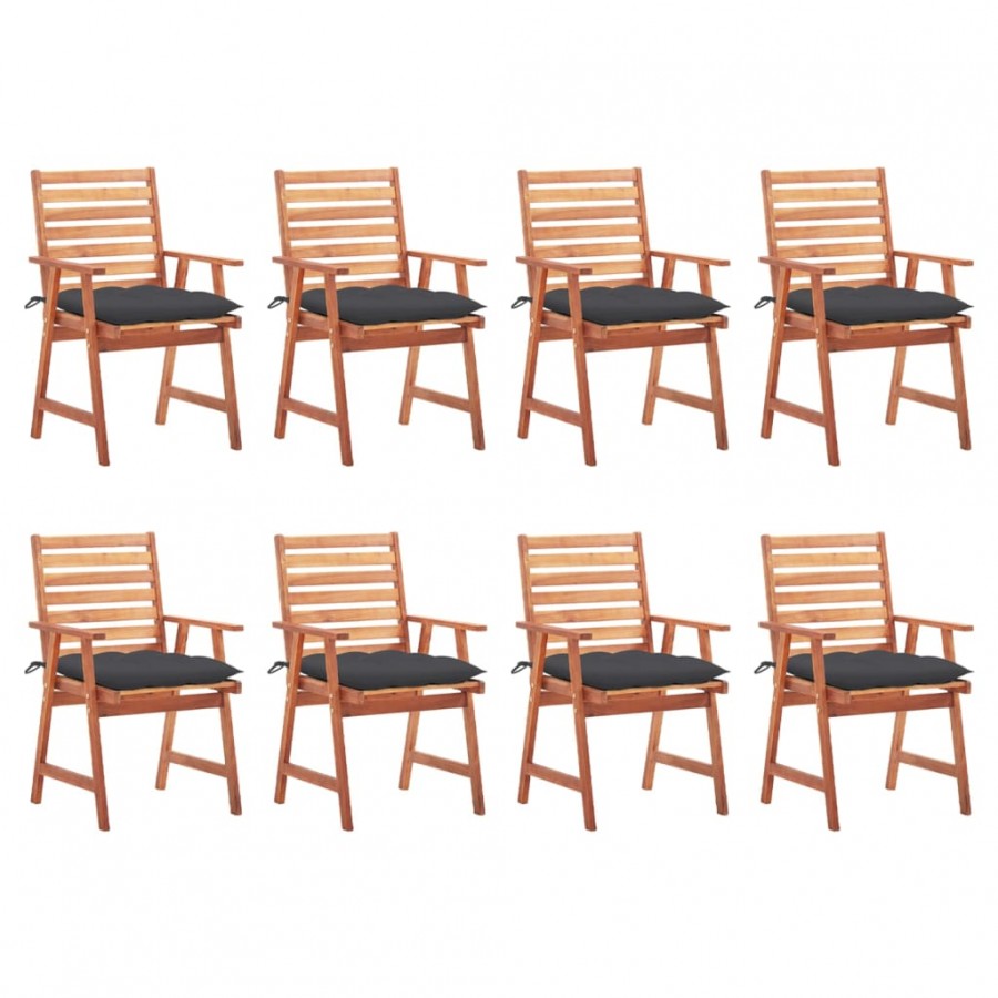 Chaises à dîner d'extérieur 8 pcs...