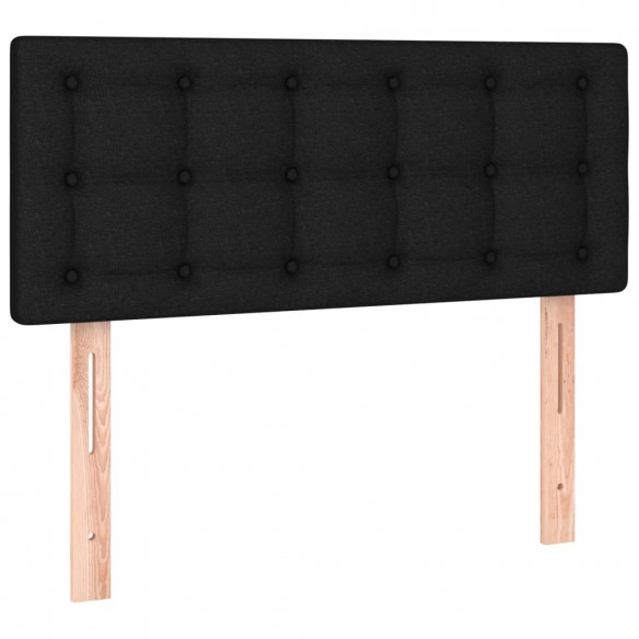 Cadre de lit avec matelas Noir 90x200 cm Tissu