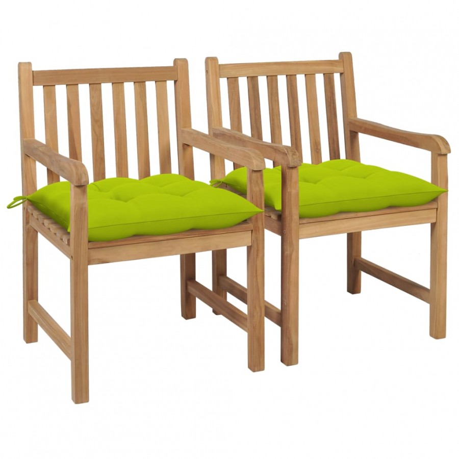 Chaises de jardin 2 pcs avec coussins...