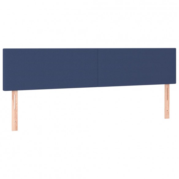 Cadre de lit avec matelas Bleu 180x200 cm Tissu