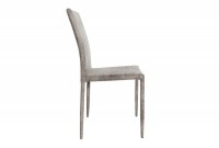 Lot de 4 chaises modernes en polyester coloris gris antique