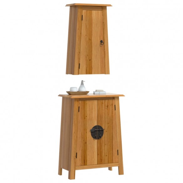 Ensemble de meubles de salle de bain 2 pcs bois de pin massif