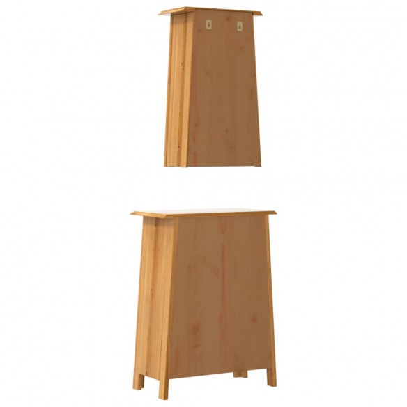 Ensemble de meubles de salle de bain 2 pcs bois de pin massif