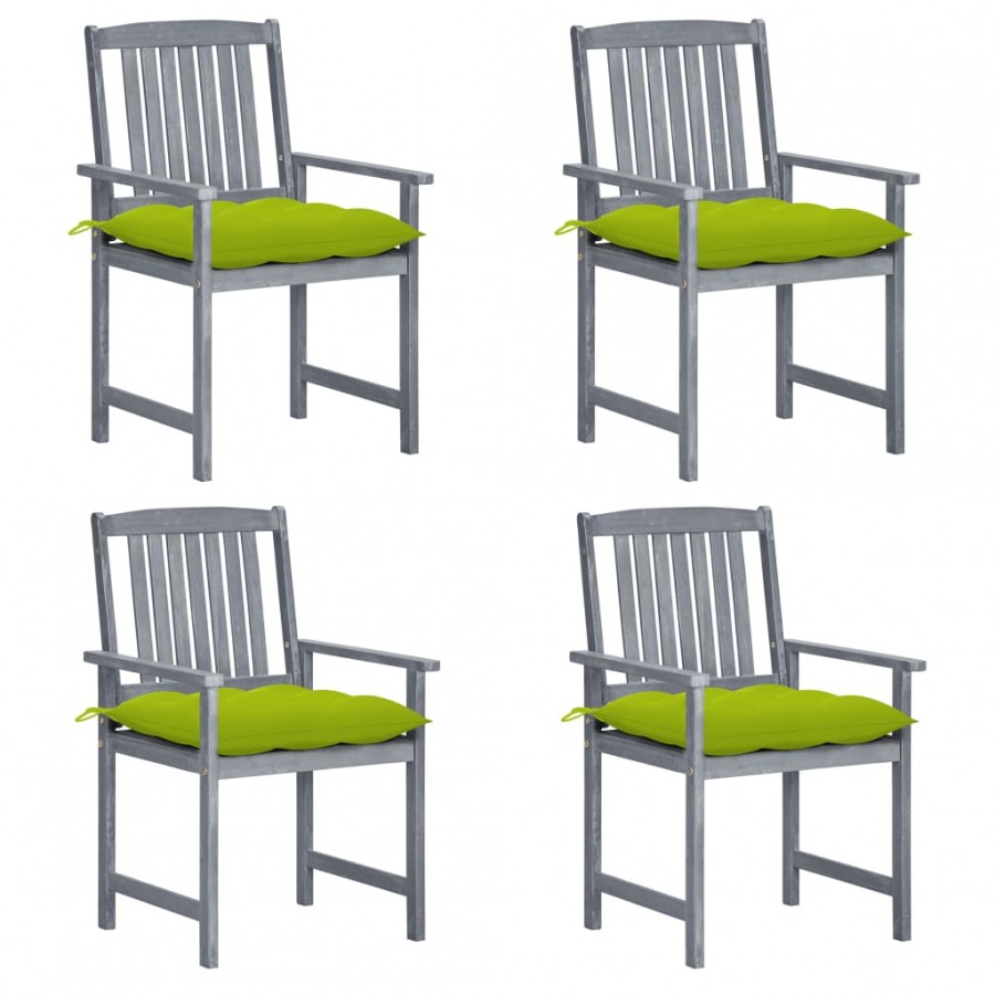 Chaises de jardin avec coussins 4 pcs...