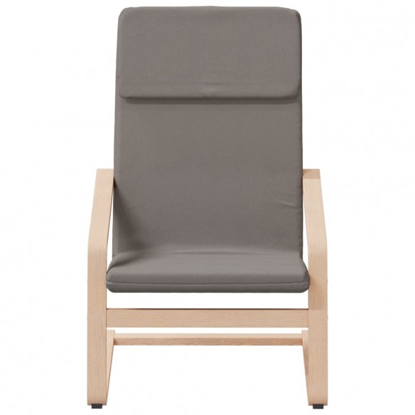 Chaise de relaxation avec repose-pied Taupe Tissu