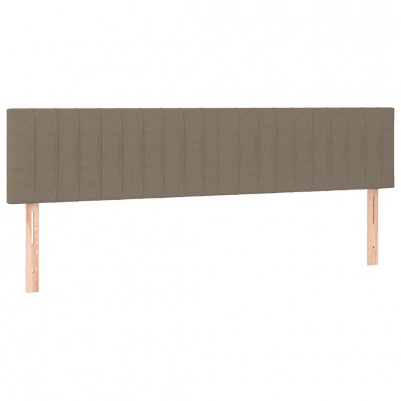 Cadre de lit et matelas et LED Taupe 200x200cm Tissu