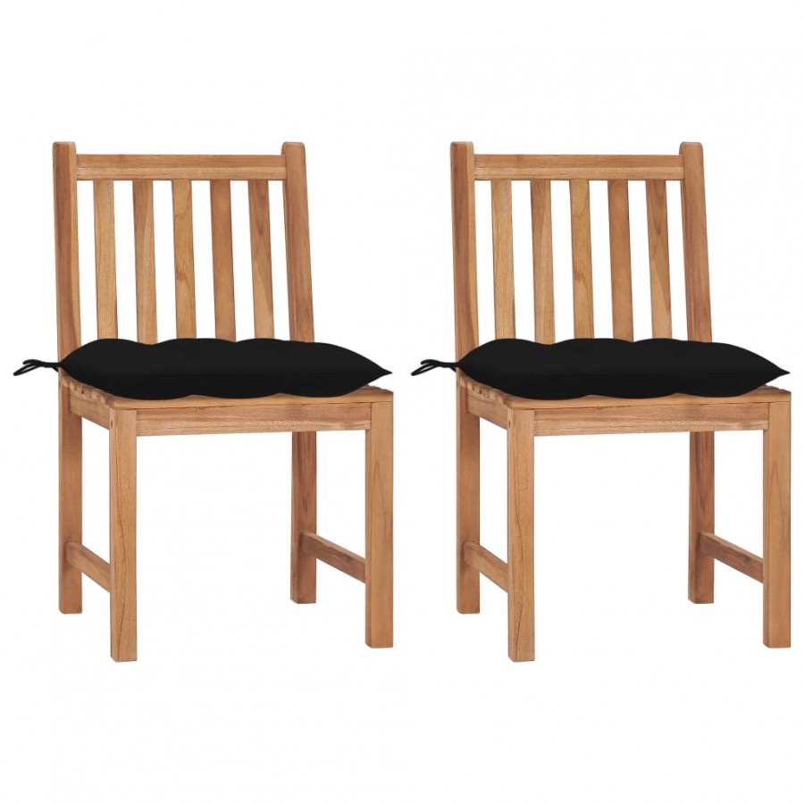 Chaises de jardin 2 pcs avec coussins...