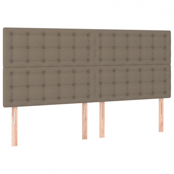 Cadre de lit avec matelas Taupe 200x200 cm Tissu