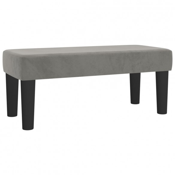 Cadre de lit et matelas gris clair 120x190cm velours