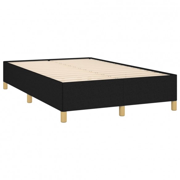 Cadre de lit avec matelas noir 120x190 cm tissu