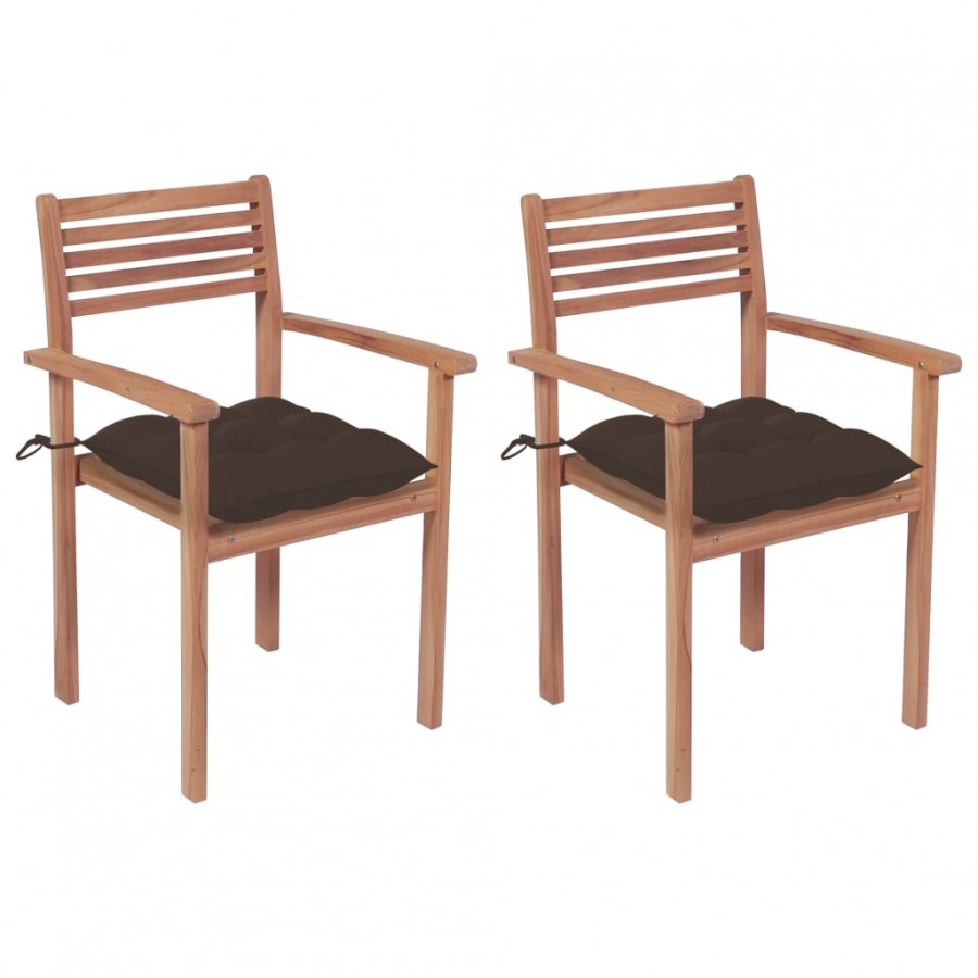 Chaises de jardin 2 pcs avec coussins...