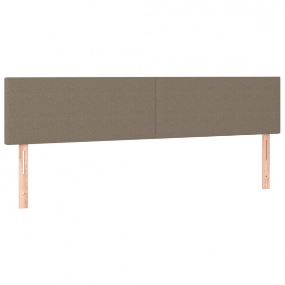 Cadre de lit avec tête de lit taupe 120x190 cm tissu