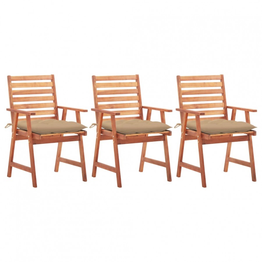 Chaises à dîner d'extérieur 3 pcs...