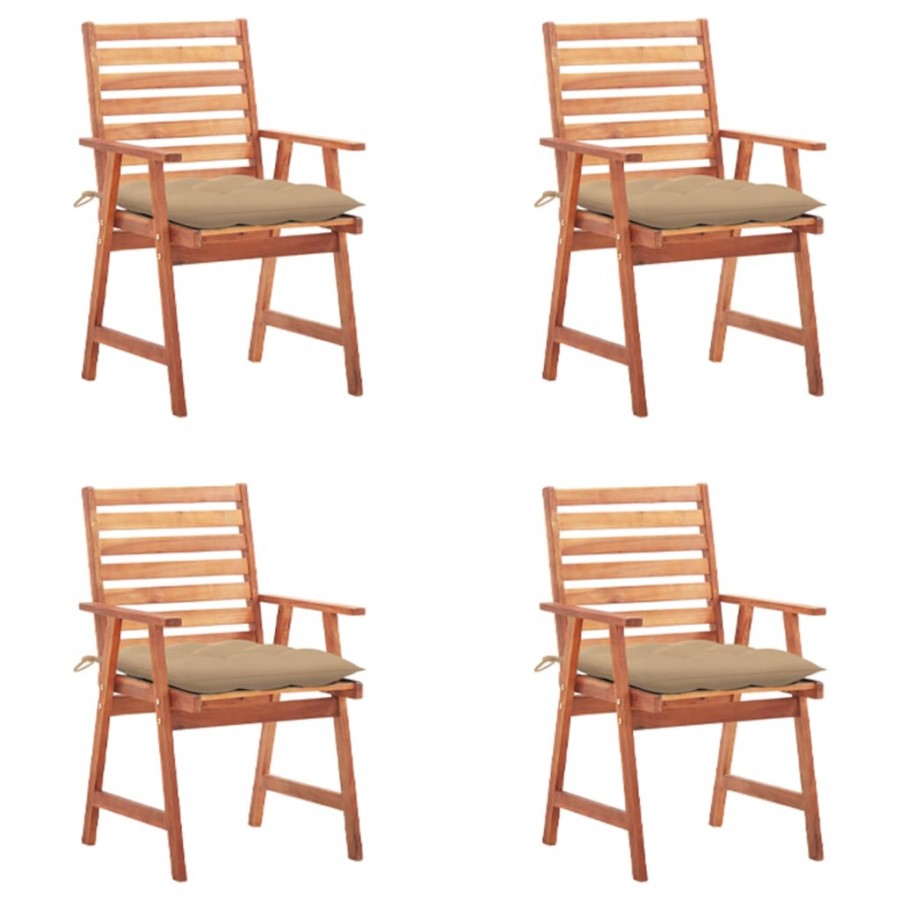 Chaises à dîner d'extérieur 4 pcs...