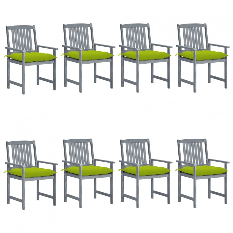 Chaises de jardin avec coussins 8 pcs...