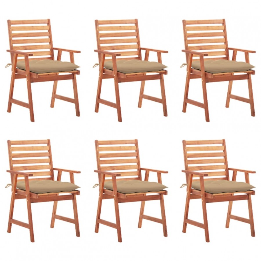 Chaises à dîner d'extérieur 6 pcs...