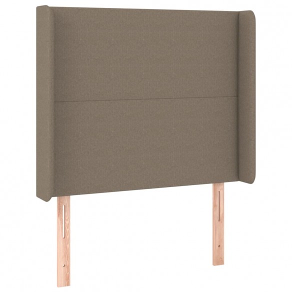 Cadre de lit avec matelas Taupe 100x200 cm Tissu