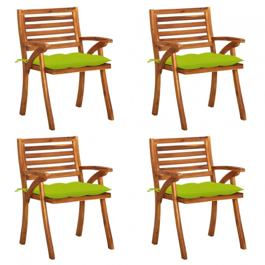 Chaises de jardin avec coussins 4 pcs...