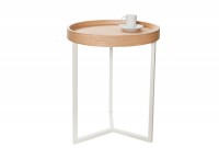 Table d'appoint ronde design en bois / métal