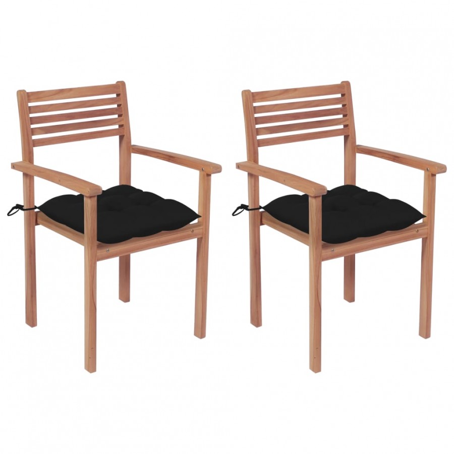 Chaises de jardin 2 pcs avec coussins...