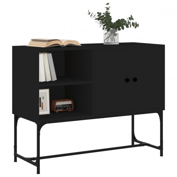 Buffet noir 100x40x79,5 cm bois d'ingénierie