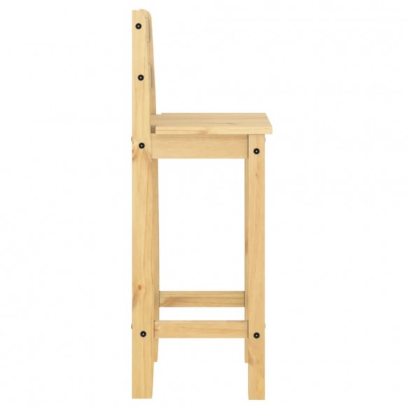 Chaises de bar 2 pcs bois de pin solide