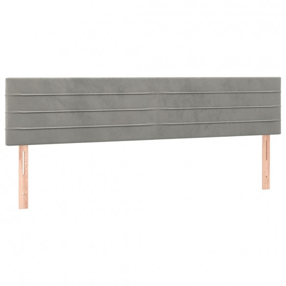 Cadre de lit et matelas gris clair 120x190cm velours