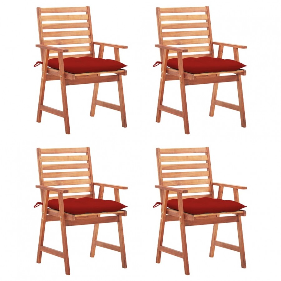 Chaises à dîner d'extérieur 4 pcs...