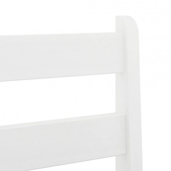 Chaises de bar 2 pcs blanc bois de pin solide