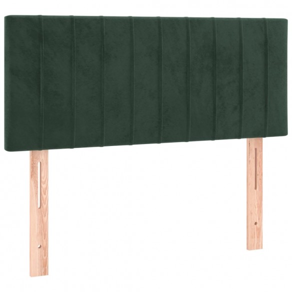 Cadre de lit avec matelas vert foncé 120x190 cm