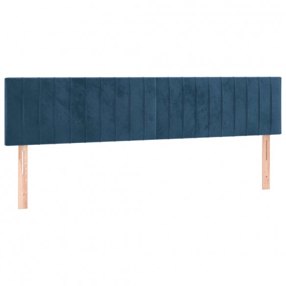 Cadre de lit avec matelas LED Bleu foncé 180x200 cm